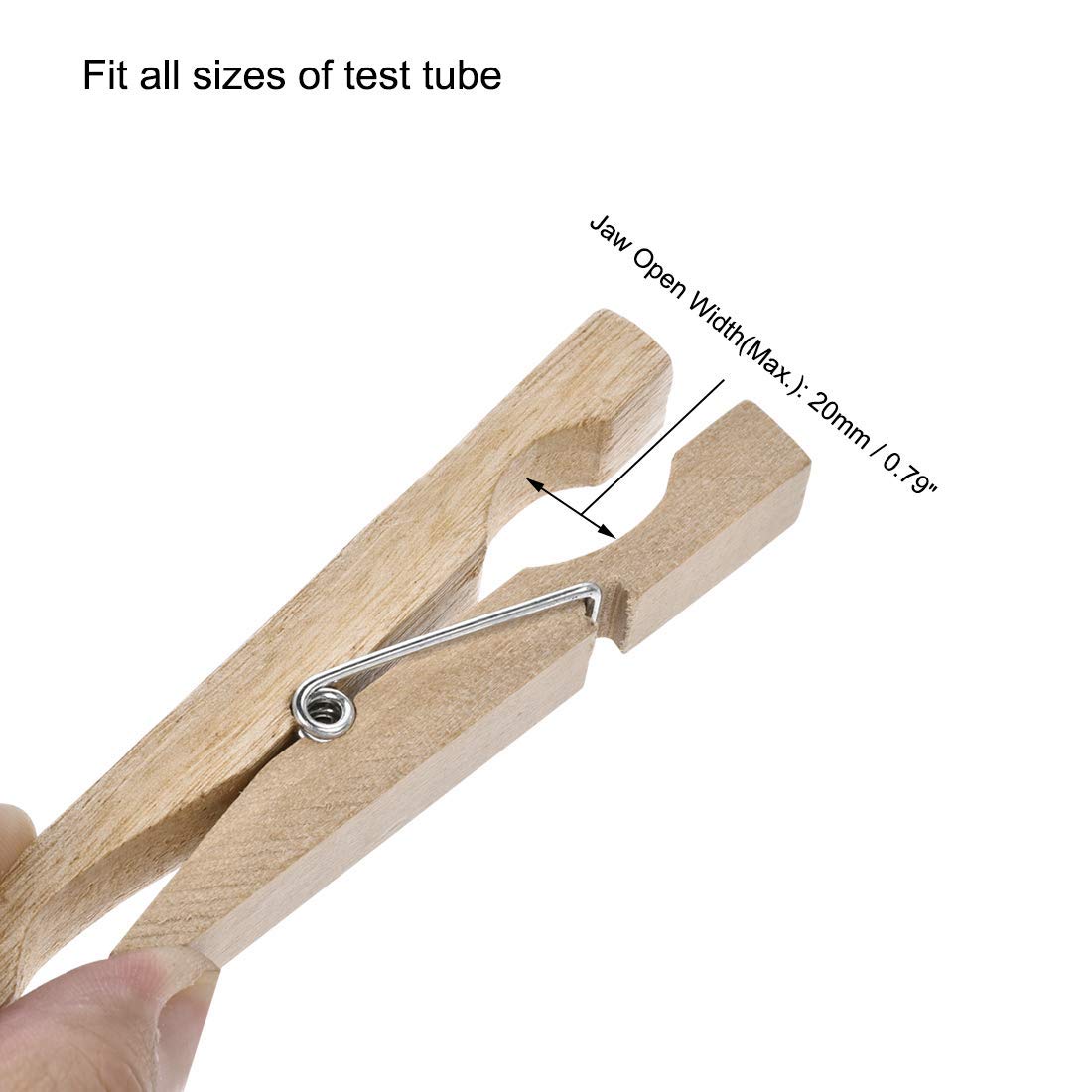 XYWHPGV Tube à essai en bois pince pince support 180mm longueur laboratoire équipement outil 2 pièces(89814 2d789 53ec0 a54c5 1b1cb 5ed19