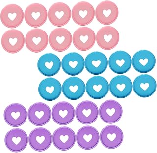 VILLCASE 30 Peças Fivela De Ligação De Coração DIY Planejador Anel Clipe Fichário Fivela Articulada Anéis Coração Fichário Anéis Fichário Anéis Chaveiro DIY Fichário Anéis Disco Redondo