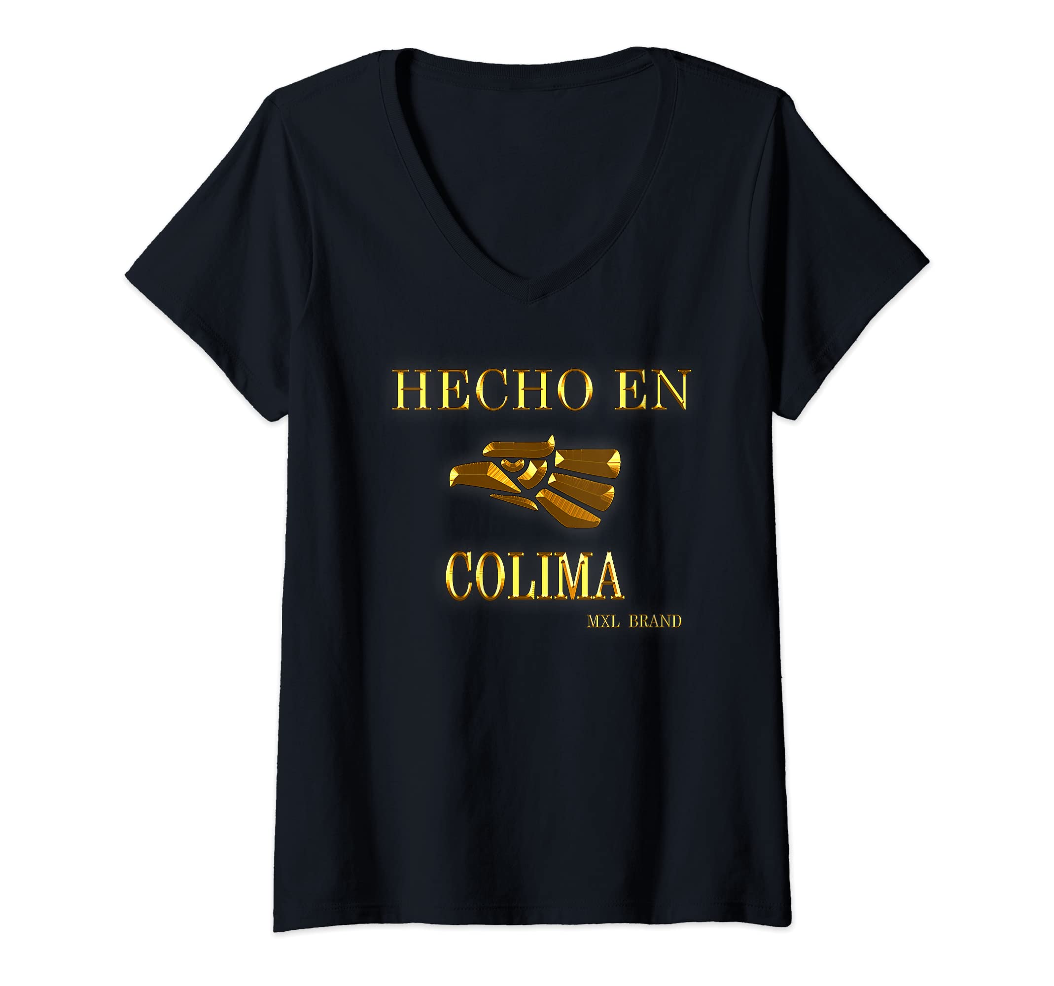 Womens Hecho en Colima Mexico Shirts V-Neck T-Shirt