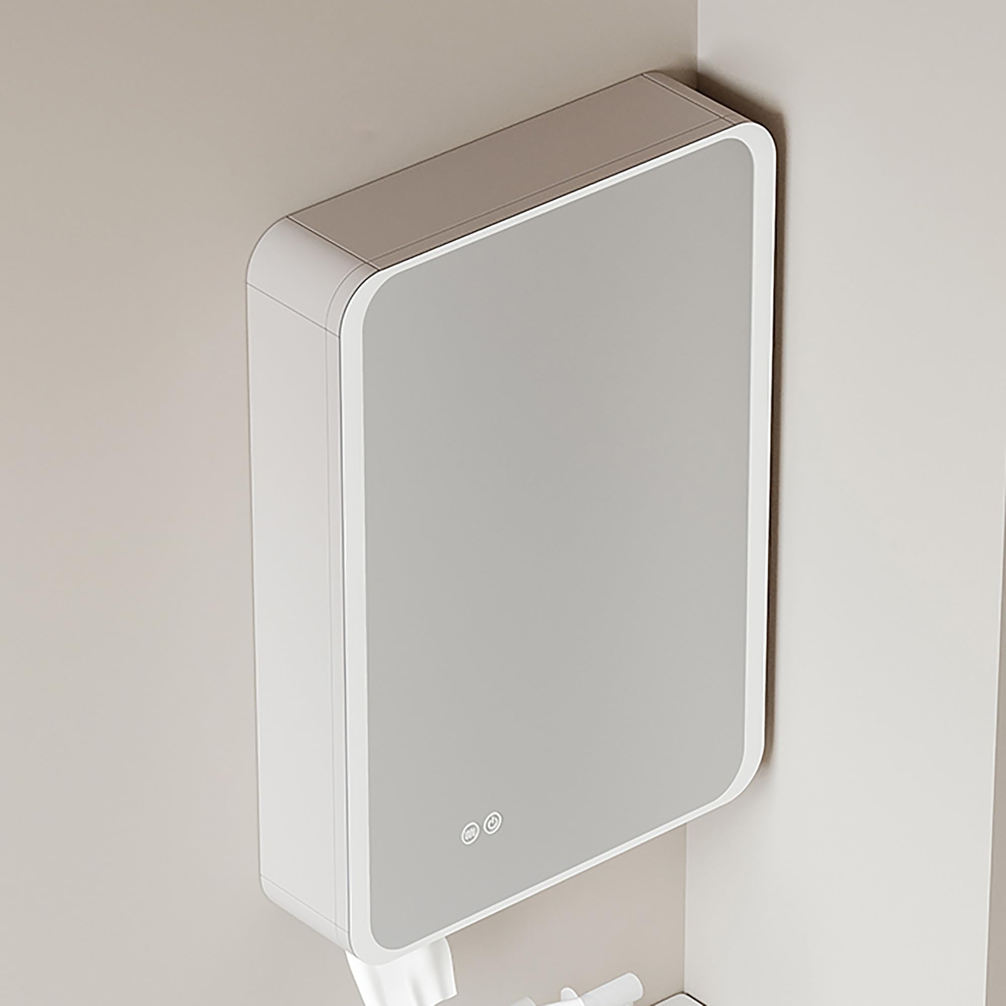 FGXHHS LED Cabinet - Wall-Mounted Aluminum Storage with Hidden Shelves, Perfect for Toilets, Balconies, Hotels – Modern, Space-Saving Design.