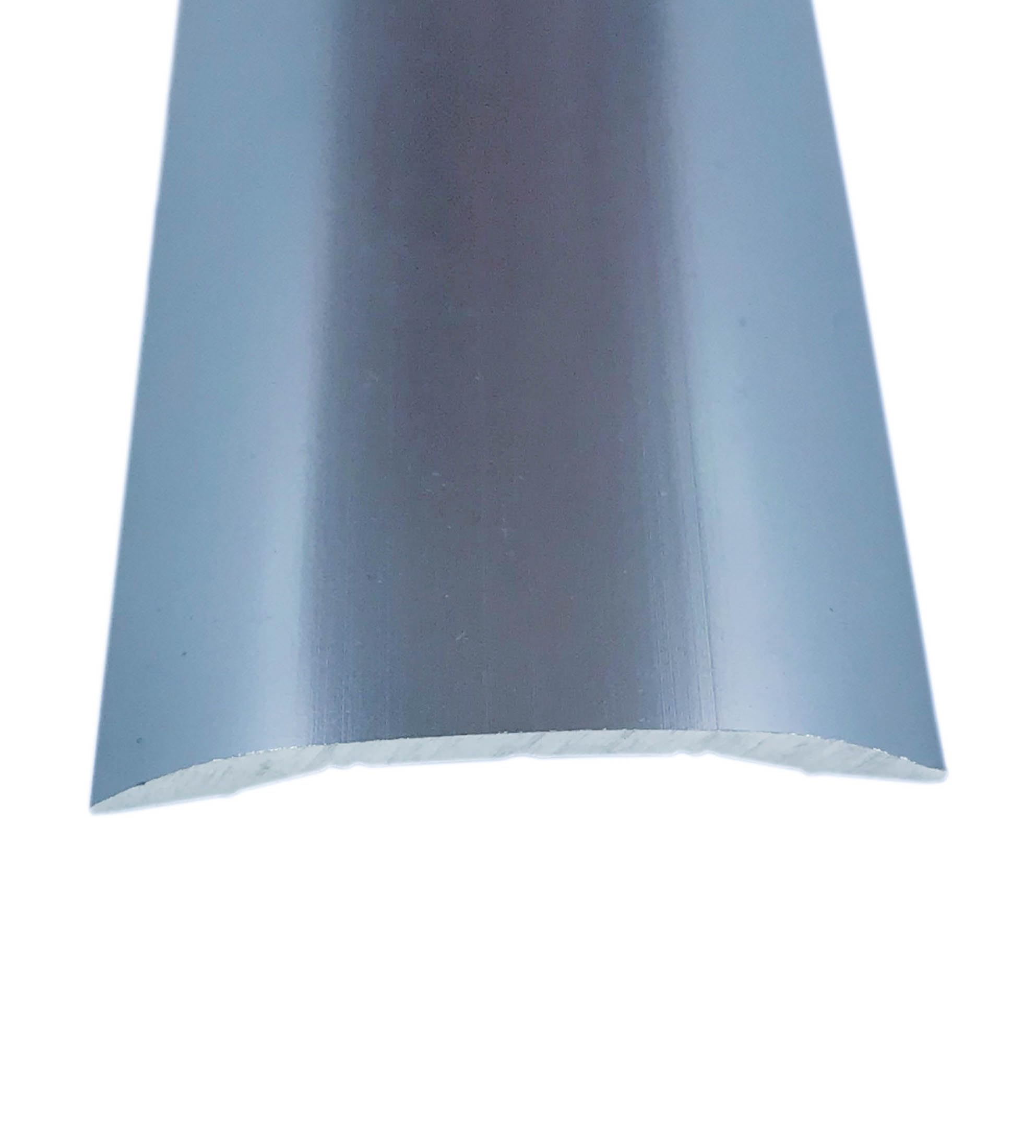 Self Adhesive Floor Cover Trim Door Bar Threshold - Covers Laminate Floors/Wood/LVT - Stick Down Transition Threshold Strip - Metal Plate Joins Flooring/Fills The Gap - Grey Colour