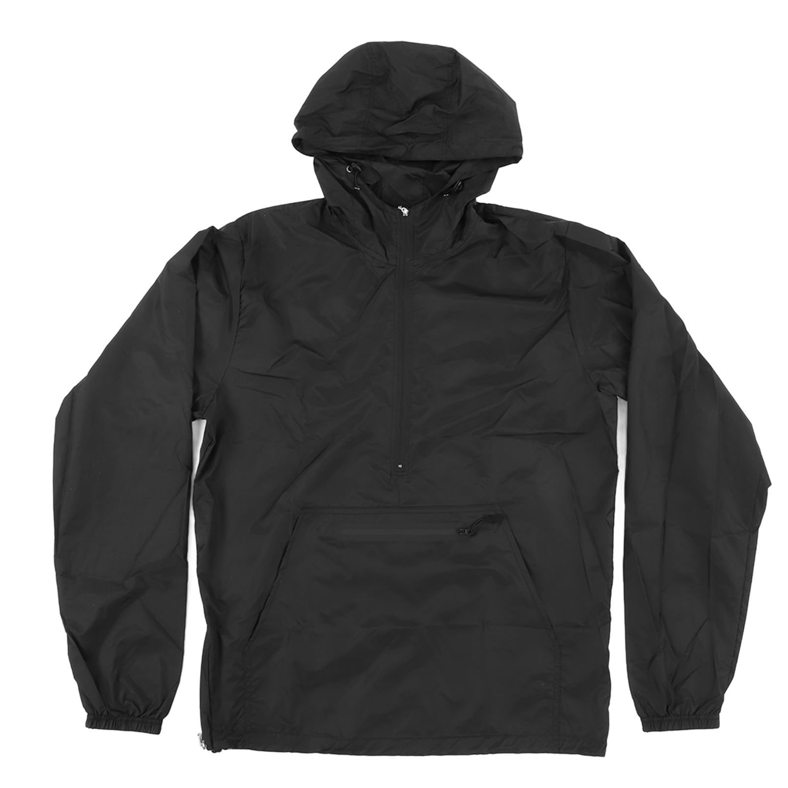Cortavientos de Ciclismo Transpirable, Ligero, Impermeable, Cortavientos para Bicicleta con Capucha, Chaqueta Reflectante de Seguridad para Montar en Motocicleta, Escalada (negro)