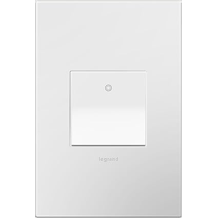 Legrand adorne 15A 1 or 3-Way Paddle Switch with Matching Wall Plate, White Finish, 12-Pack