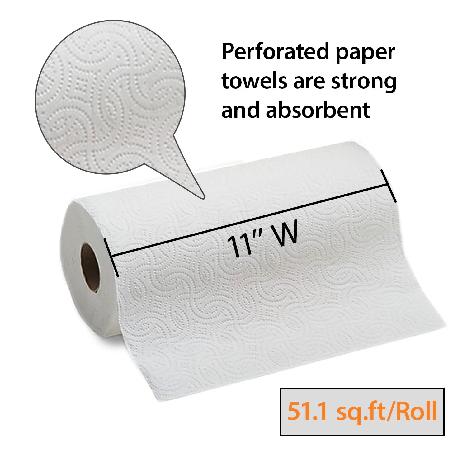 Coastwide Professional Cw21810ct - Rollos de cocina toalla de papel de 2 capas, color blanco, 85 hojas/Rl, 30 Rl/Ct