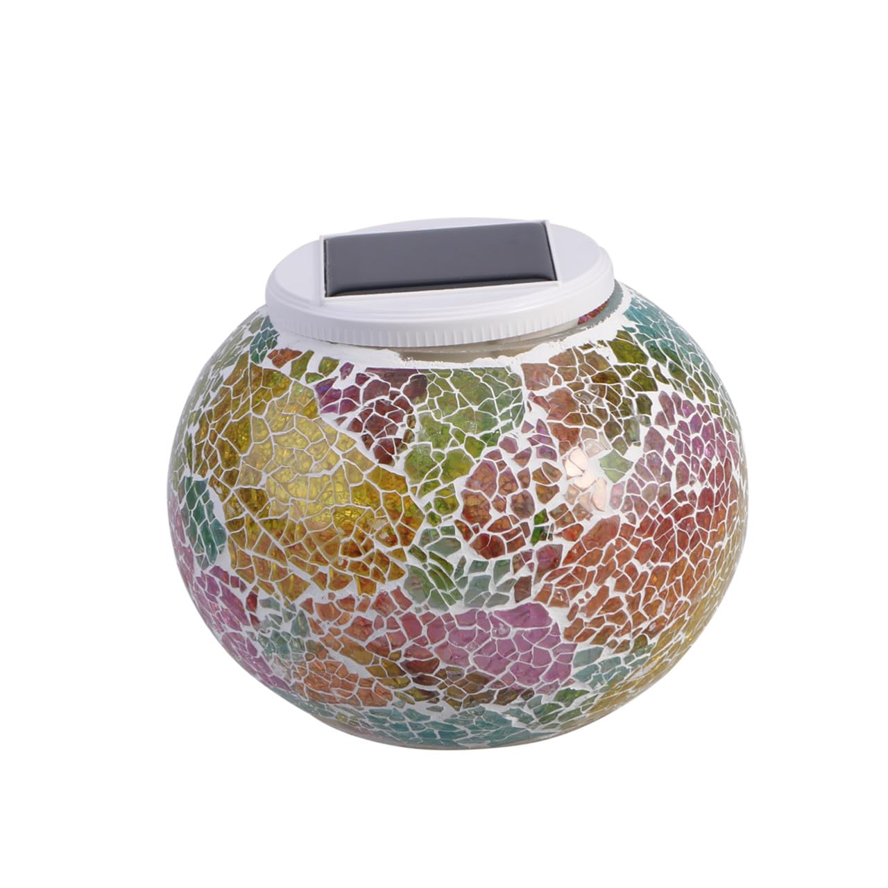 Lampada Solare da Giardino in Vetro, Sfera Led, 2 Modalità | Luce Automatica Notturna, Cambio Colore, per Decorazione Esterna Natale, Uso Patio e Cortile
