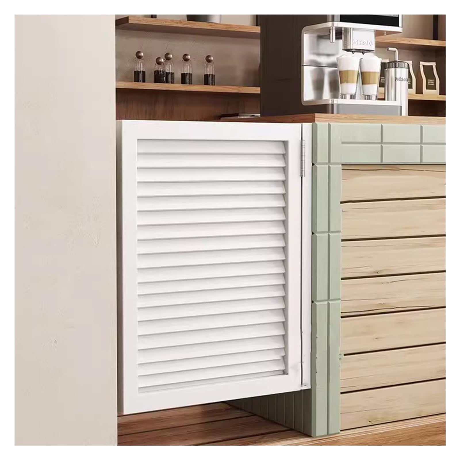 Porte battante pour comptoir en bois massif premium avec retour automatique