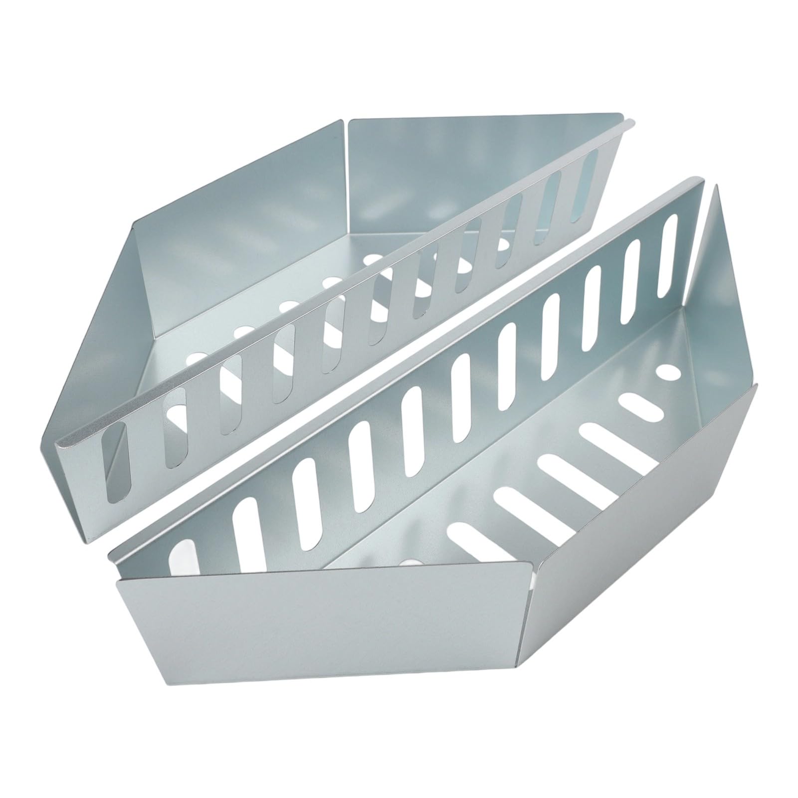 Boîtes à charbon de bois pour barbecue en acier inoxydable - Lot de 2 - Chaleur indirecte
