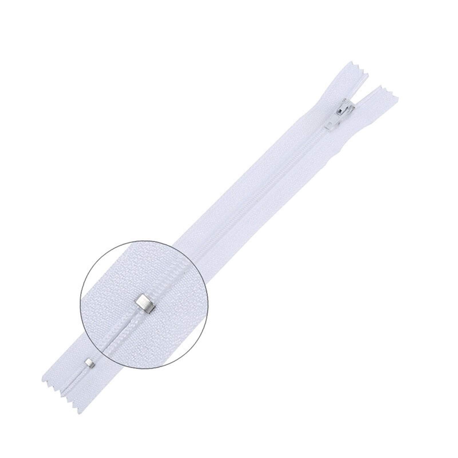 dfEDRd Nylon Coil Zipper by The Yards, 10pcs Nylon Coil Zippers, for Tailor Sewing Crafts, 3 Inch-24 inch(White,15cm)