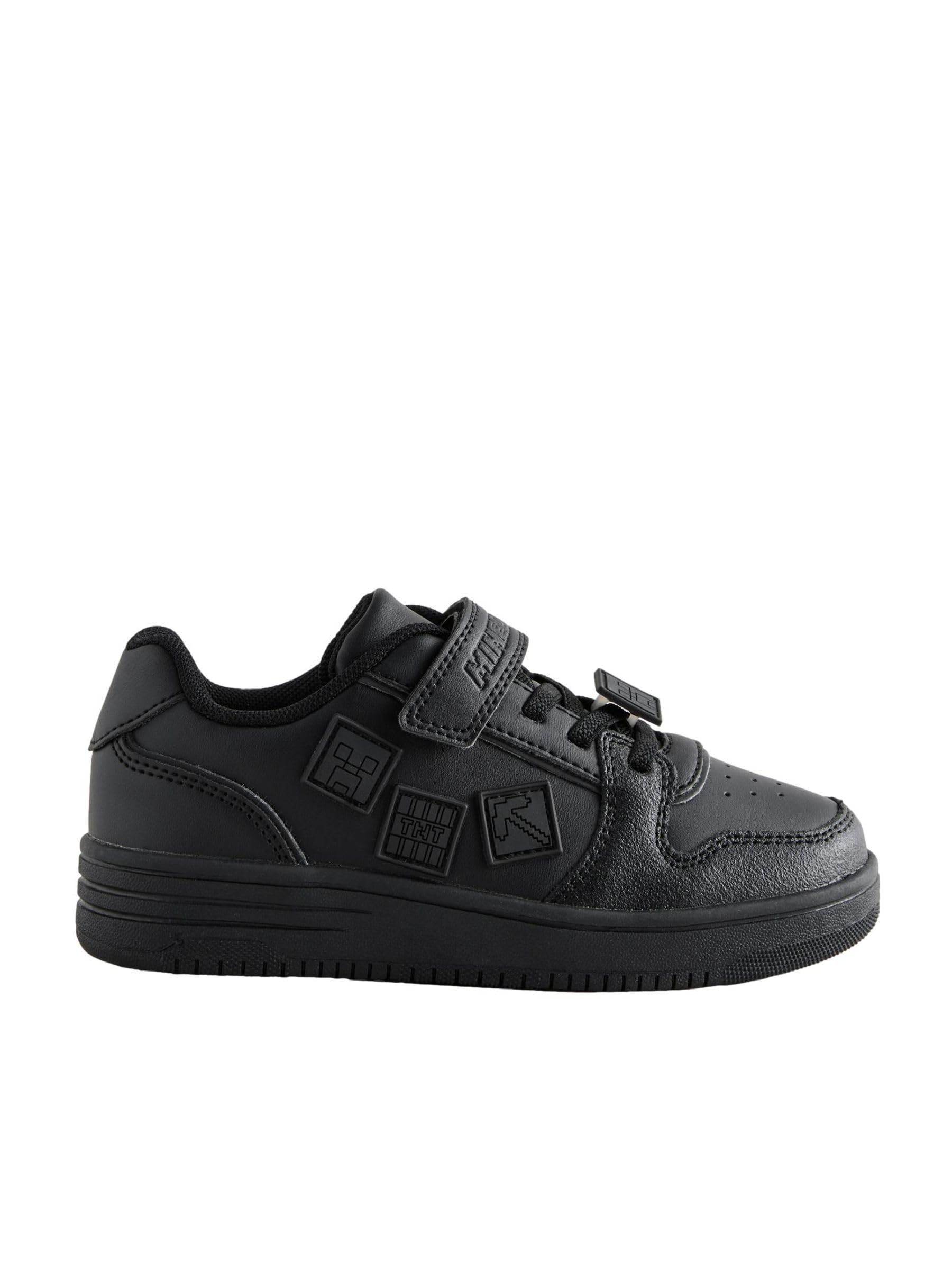 NEXT Garçon Chaussures d’école avec Lacets élastiques et Fermeture Scratch