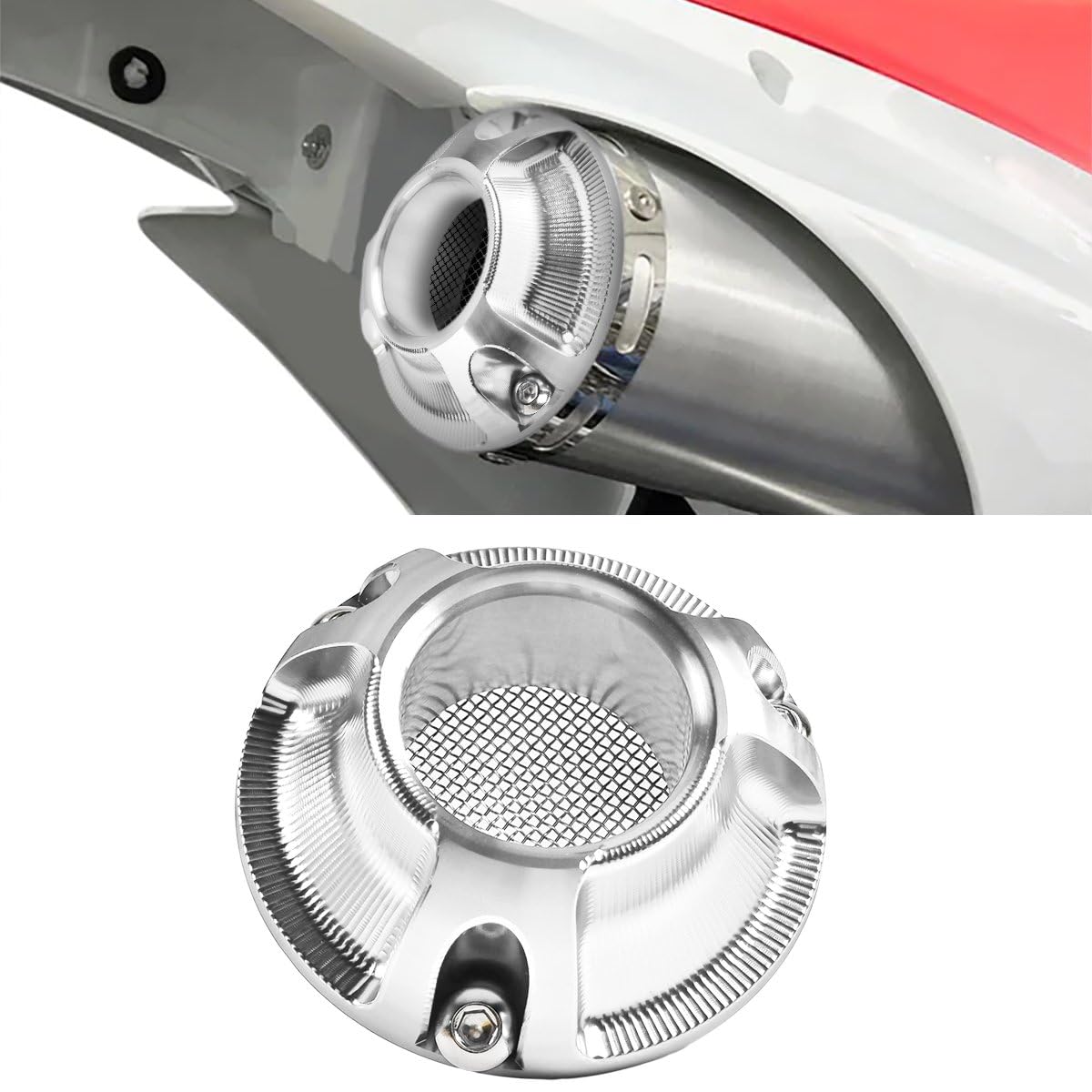 Amazon.com: Canitu Exhaust Tip,Motorcycle Billet Aluminum Power