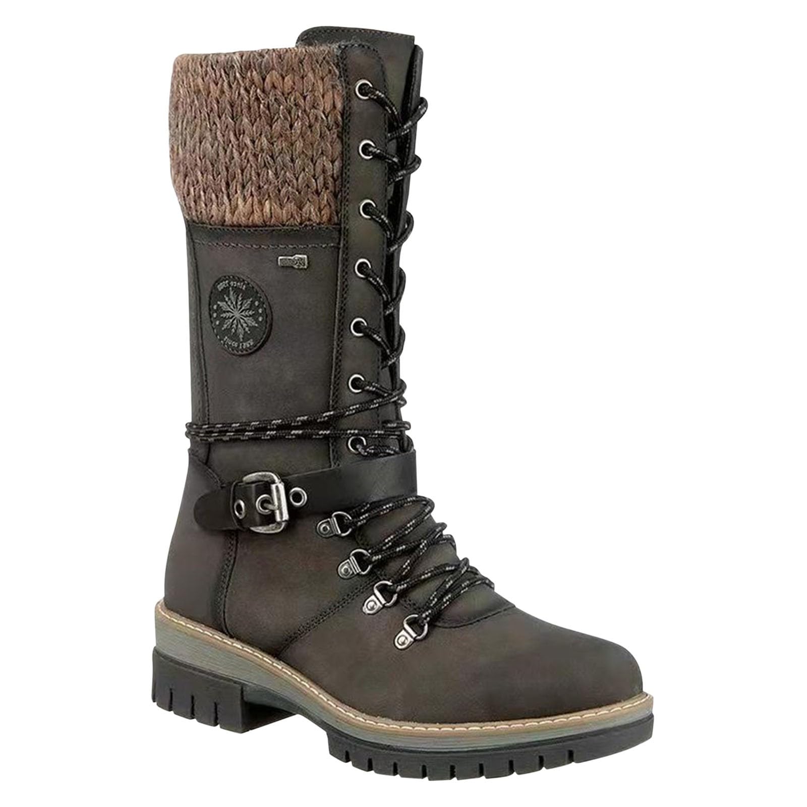 Generisch outlet angebote Winterstiefel Damen Casual Langschaft Boots Winterschuhe Bequem Runde Zehe Flach Stiefeletten retourenkauf angebote meine bestellungen anzeigen 2024