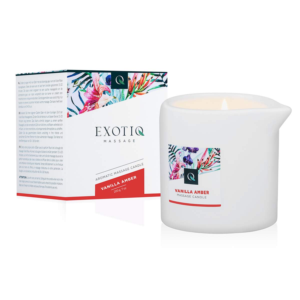 [Vainilla Vela de Masaje] Exotiq Massage Candle Vanilla Amber (200 ml) Deléitese con un masaje en casa con los aceites de masaje Exotiq calientes (EX-MC-04-200)