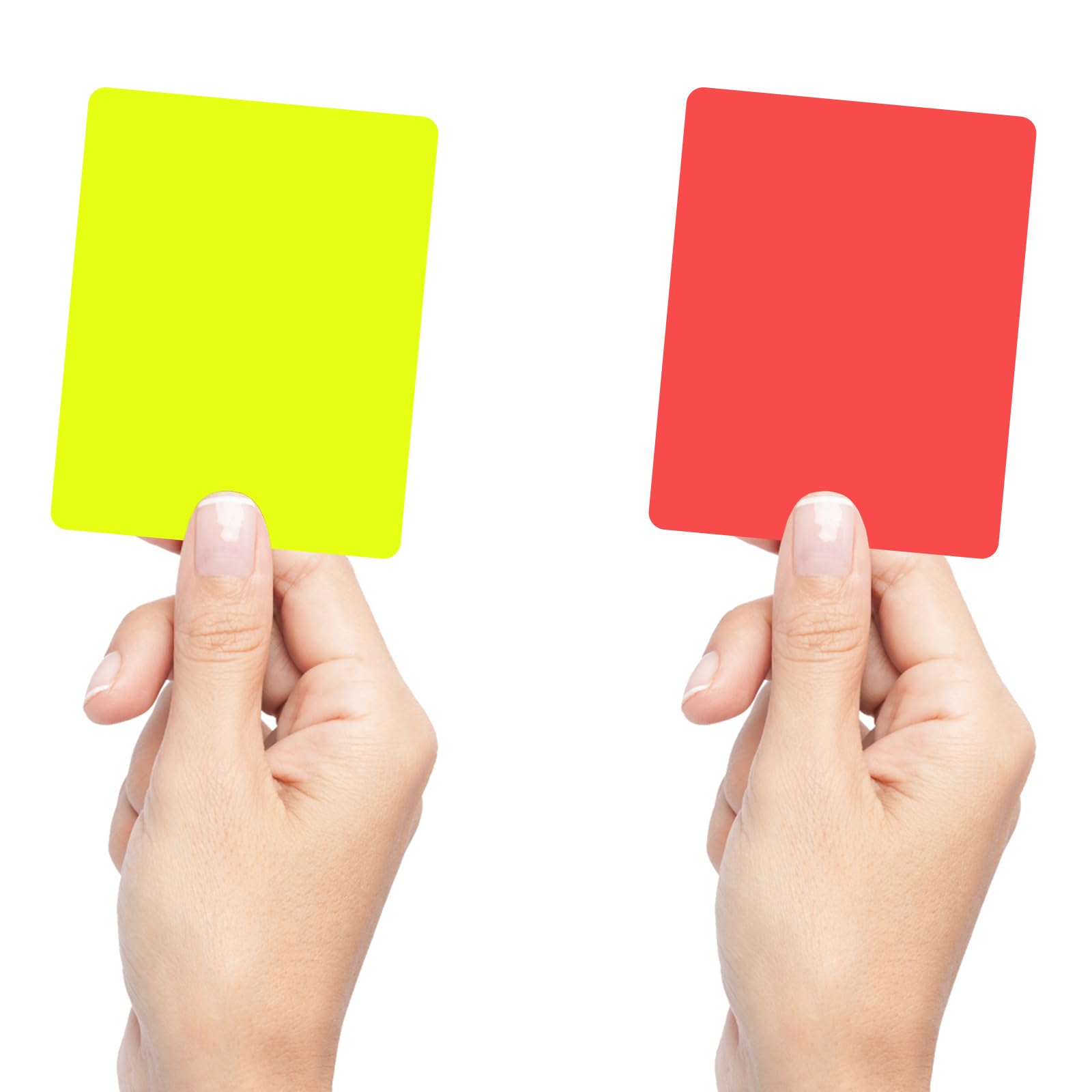 APOMOONS Tarjeta de árbitro de fútbol de 10 piezas, tarjeta amarilla y roja de fútbol árbitro, tarjeta roja y amarilla de fútbol, herramienta de árbitro para partidos de fútbol para la competencia