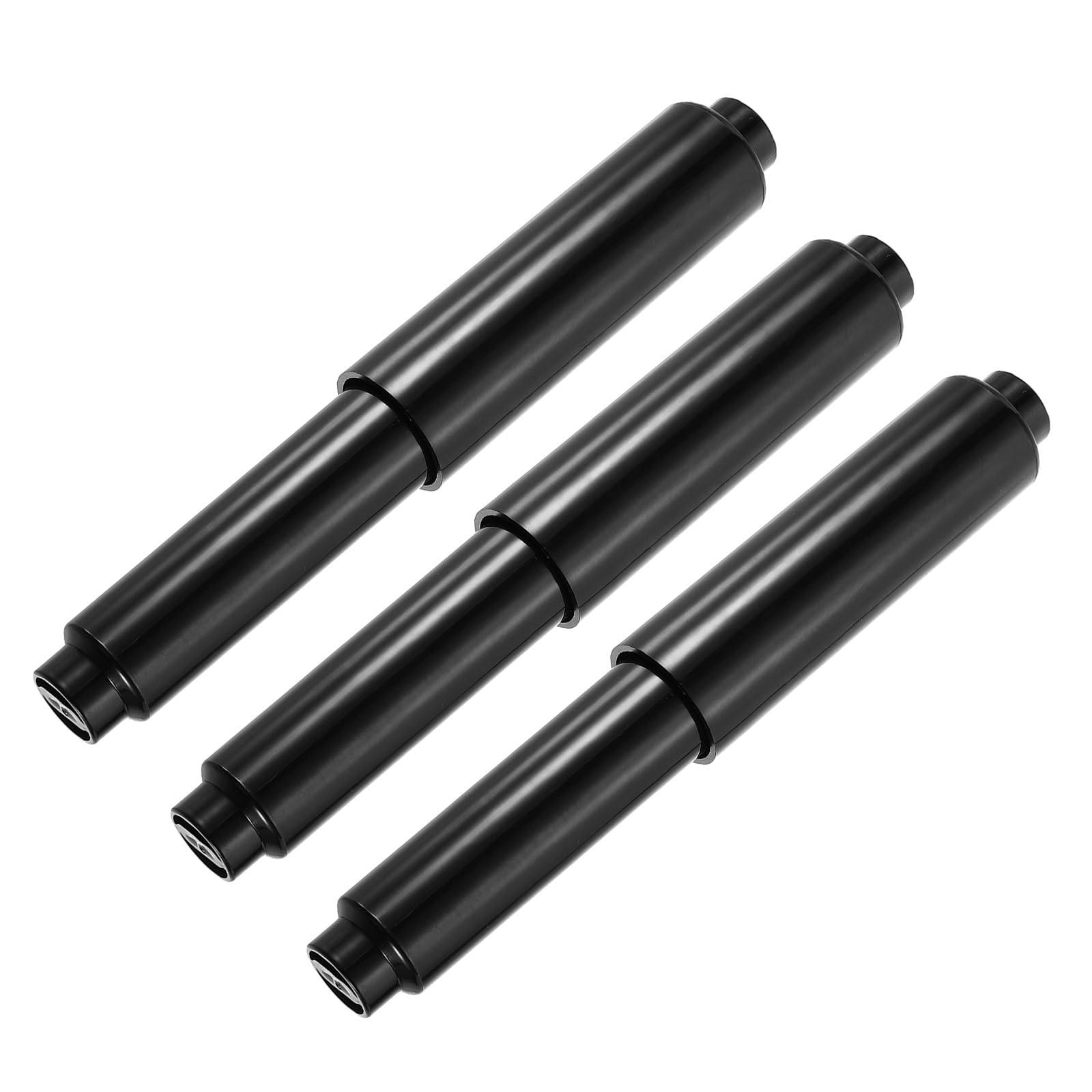 sourcing map 3Pcs Plastic Toilet Paper Holder, 4-5/16" to 6-5/16" Spring-Loaded Toilet Paper Tissue Roller Insert Rod Replacement for Bathroom, Matte Black