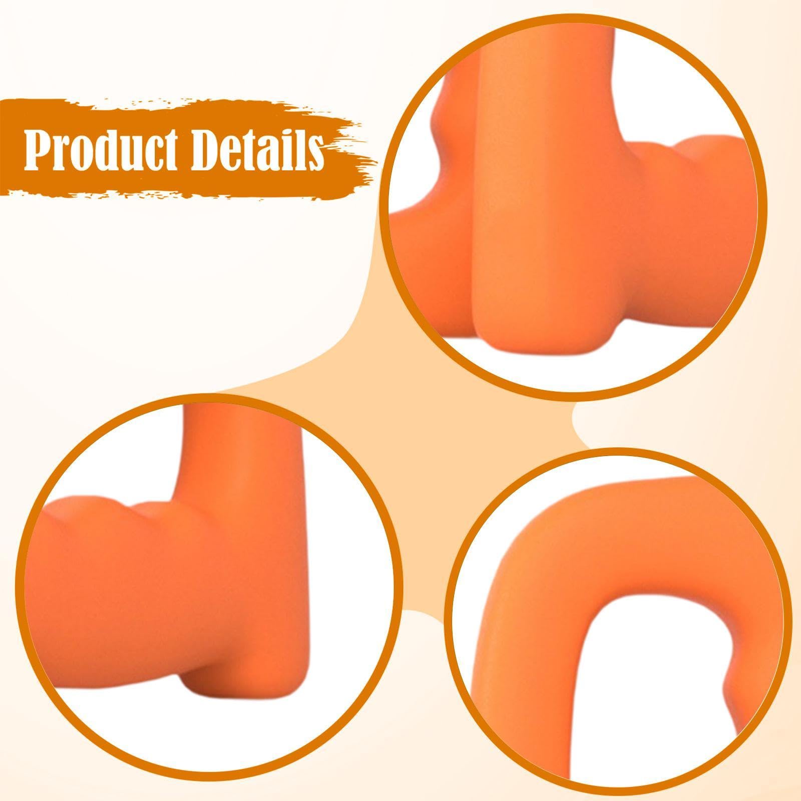 2 Pezzi Manubri Fitness Ergonomici Antiscivolo Ghisa Sagomata Impugnatura Nonslip Ideali per Allenamento Petto Braccia Spalle Curl Usati in Casa Uffic, Arancia 1.5 kg