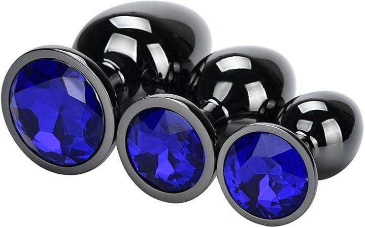 ddupnmone 3 x Plug Oro anale acero forma de Redondo para ...