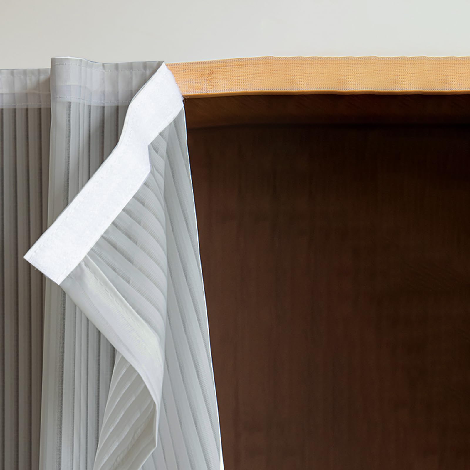 Enigmaire Grey Cabinet Dust Curtain - Dustproof & Privacy Protection, Self-Adhesive, Shading & Ventilation, For Shoe Cabinets & Washing Machines
