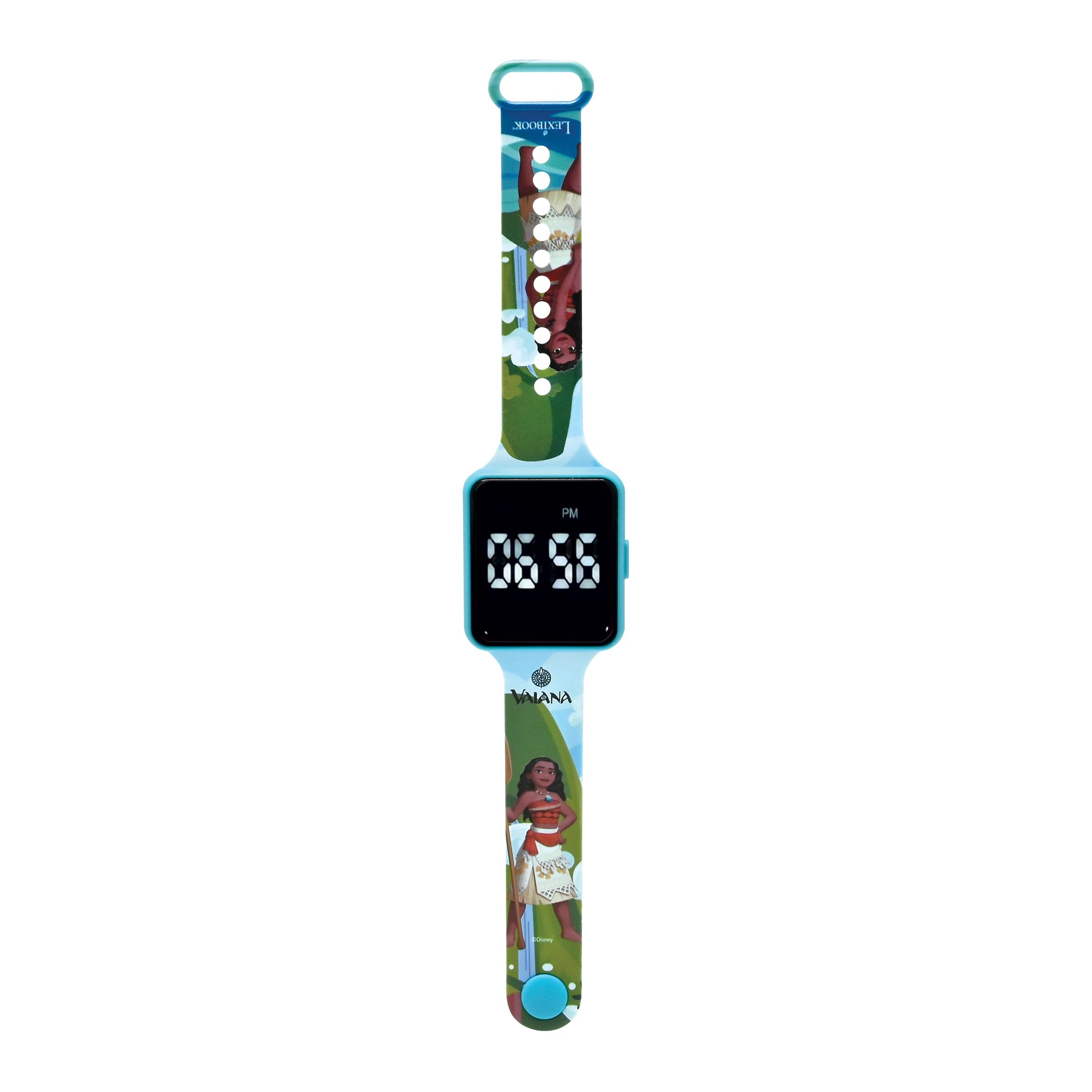 LEXIBOOK, Disney Moana, Digital Screen Watch, 12 or 24‑Hour Display, Blue/Red, DMW060VN — image 1