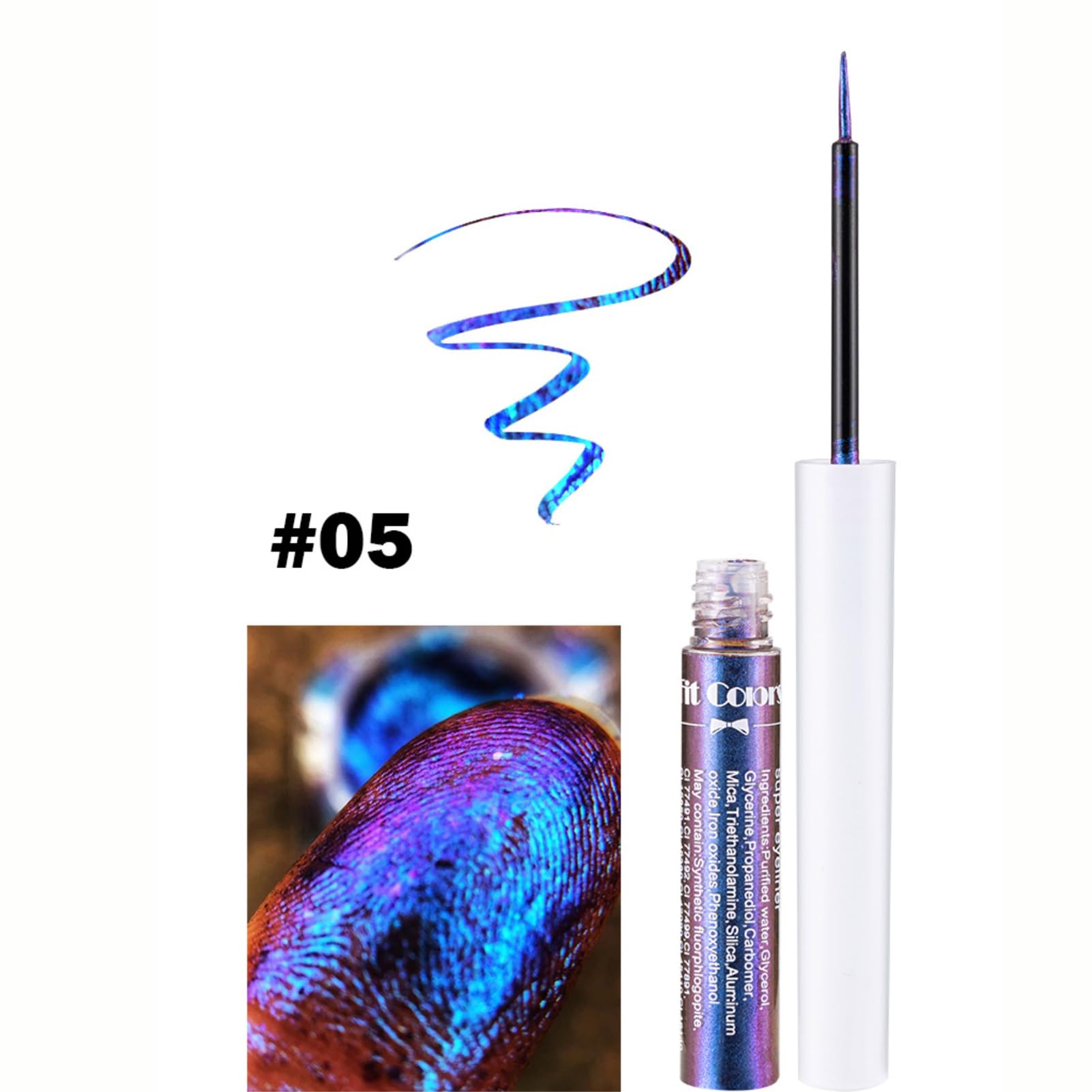 Corlo Glitter liquid eyeliner waterproof, Metallic Intense Color Shifting Colorful Eyeliner, Eyeliner Gel MultiColor Highly Pigmented Gift Kit for Women and Girls ()