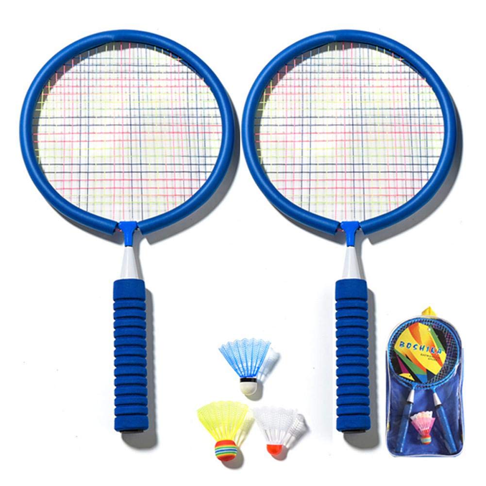 Pair Badminton Rackets Set Lightweight Portable for Kids Indoor Outdoor Game 1 Pair