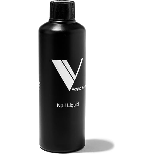 V Beauty Pure Monomer Acrylic Nail Liquid - Long-Lasting Nail Monomer Liquid for Smooth & Glossy Finish - Acrylic Nail Supplies for Nail Technicians, Salon & Manicures & Pedicures - 8 Oz
