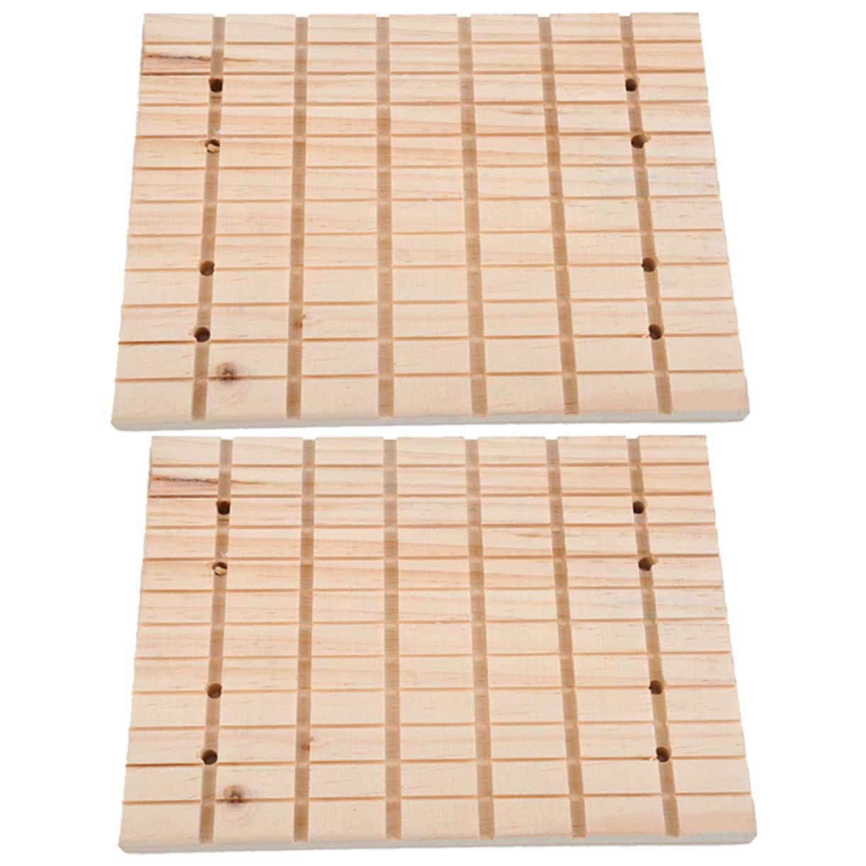 HANABASS 2pezzi Piastra in Legno per Tiragraffi Piccoli Animali Domestici Accessorio per Levigatura Conigli Raschietto in Legno per Topi Grigi e Criceti Design Elegante per Gabbia Animale