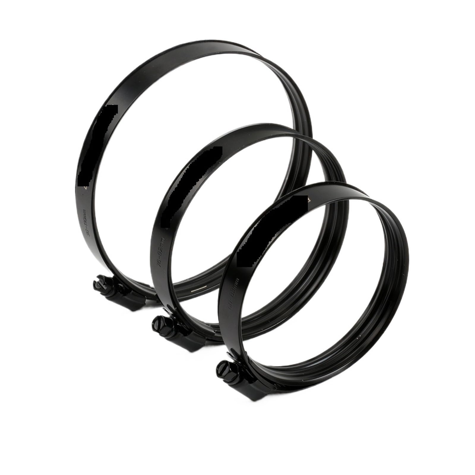Hose Clamps Stainless Steel 2pc T-Bolt Hose Clamp Adjustable 32mm to 110mm Stainless Steel Clip Fixed(51-70mm)