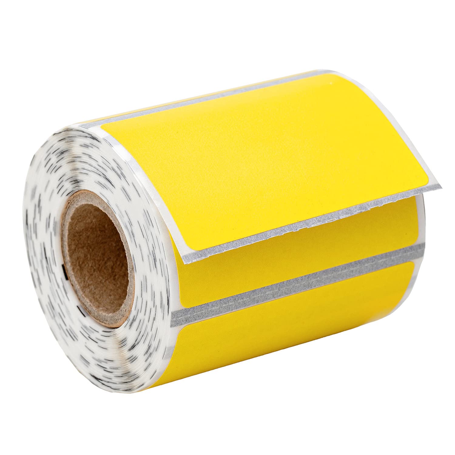 HOUSELABELS 2" x 1.25" Yellow Multipurpose Labels on 0.75" Core Compatible with Zebra and Rollo Printers, 25 Rolls / 280 Labels per Roll