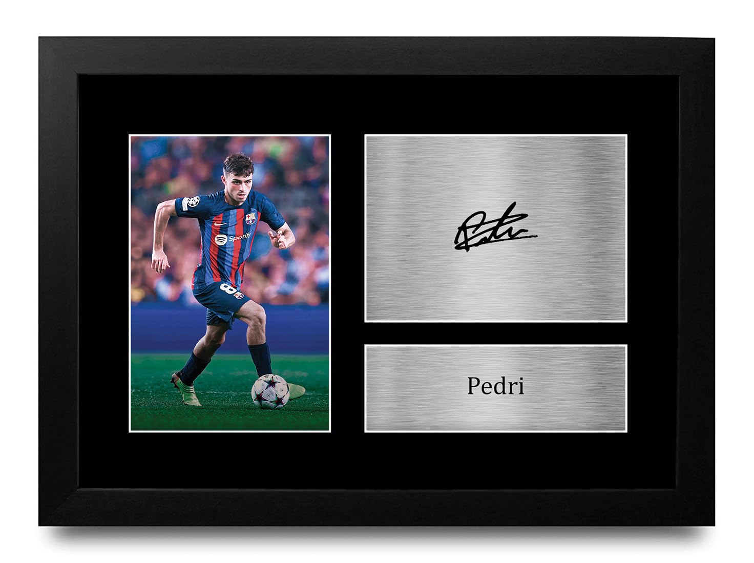 HWC Trading Pedri Barcelona Gifts Printed Signed Autograph Picture for Football Fans and Supporters - A4 Framed