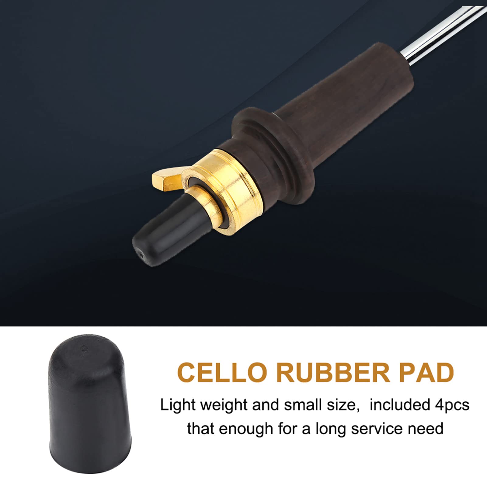 4pcs Rubber Tip for Cello Endpin Non Slip hat Instrument Protector Cello Accessories, Cello Endpin Tip hat Protector, Portable Cello Rubber Endpin Tip