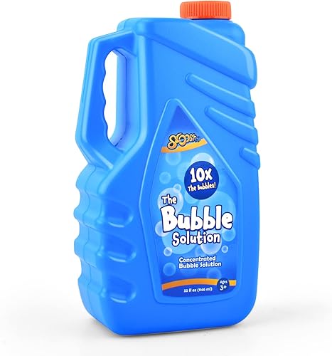 Sloosh Solución de repuesto concentrada azul de 32 onzas hasta 25 galones para máquina de burbujas varita de burbujas máquina de burbujas soplador