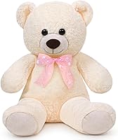 Sausudols 16 Inch White Teddy Bear Plush - Ultra Soft Stuffed Animal Gift for Valentine Christmas Birthday Kids Adults