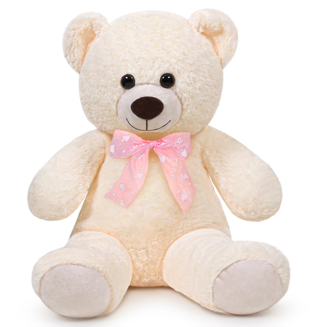 Heless 55055 - Orsacchiotto di Peluche in Beige, Alto ca. 32 cm, da Vestire e svestire, da Amare e Come Compagno di Giochi