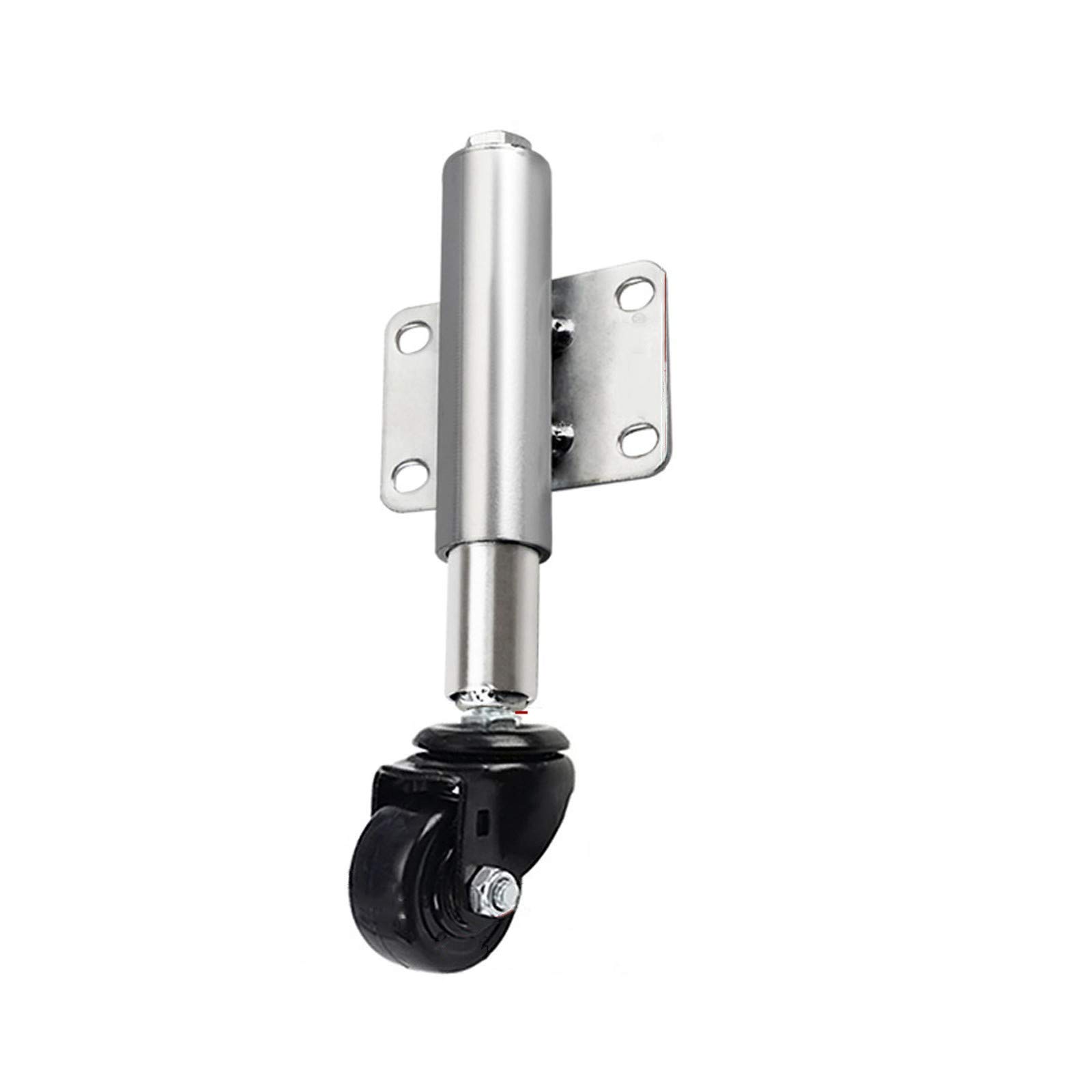Ruedas giratorias con Freno de Alta Resistencia, Ruedas giratorias de 2" con Amortiguador, para Puertas de Metal o Madera, Altamente escalables a 60 mm, Capacidad de Carga de 70 kg (Nylon).