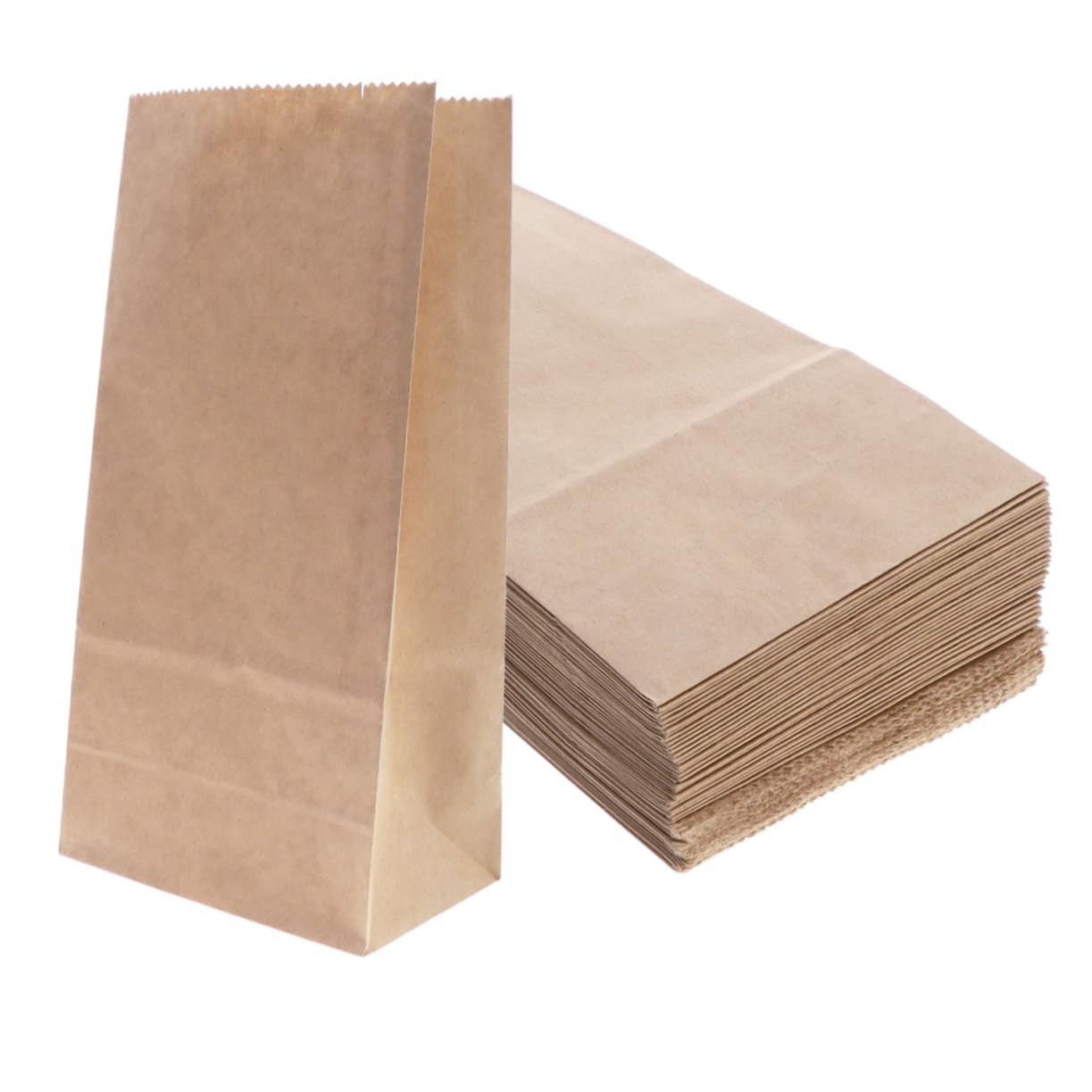 Busta da Asporto a Fondo Quadrato 100 Pezzi in Carta Kraft Gialla | Cibi Fritti e Alimenti, Uso Professionale, Confezione Pratica per Imballaggio e Consegna