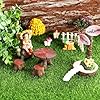 Elcoho 10 Pieces Fake Grass for Crafts Fairy Garden 6 x 6 Inches Artificial Garden Grass for Miniature Ornament Dollhouse DIY Decoration #4
