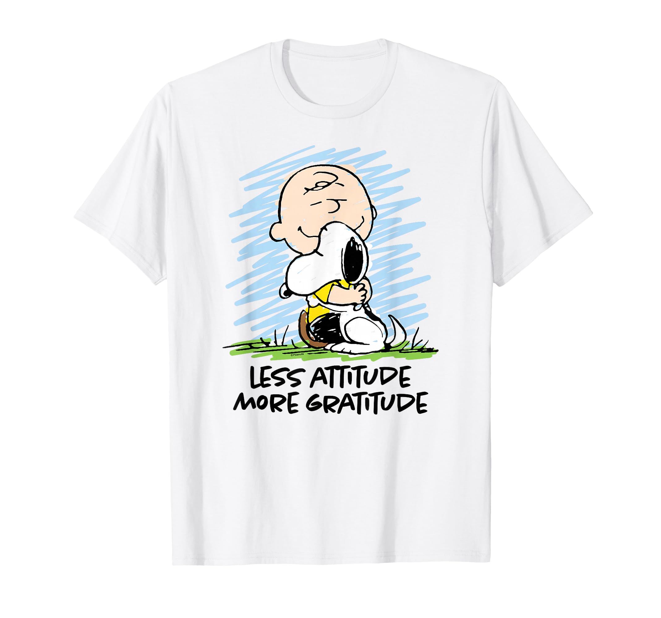Charlie Brown Snoopy Less Attitude More Gratitude T-Shirt