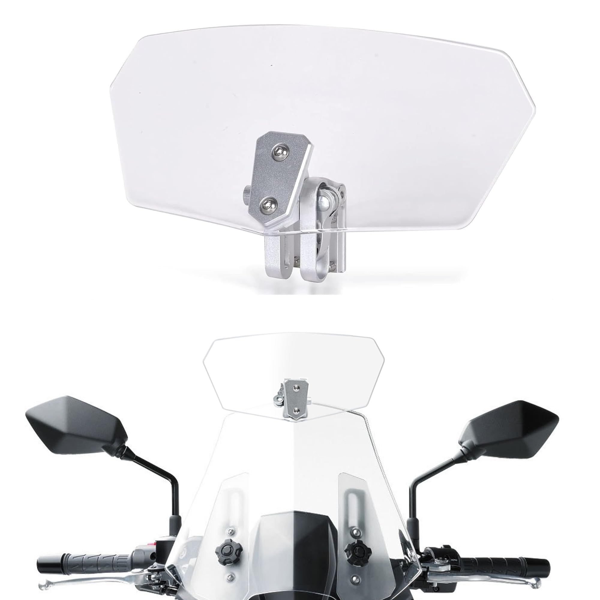 Universal Clip-On Windshield Spoiler / Deflector Extension – Clear