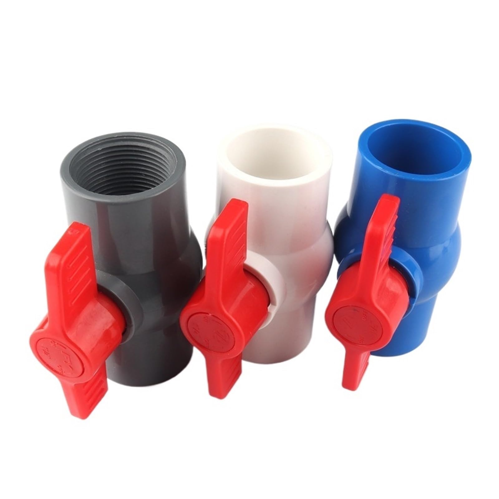 1 szt. 40~110mm zawór kulowy z PVC 1/4 "~ 4" gwint żeński na całym świecie nawadnianie ogrodu złącza rurowe zbiornik akwariowy Adapter(2 Inch Female,Blue)
