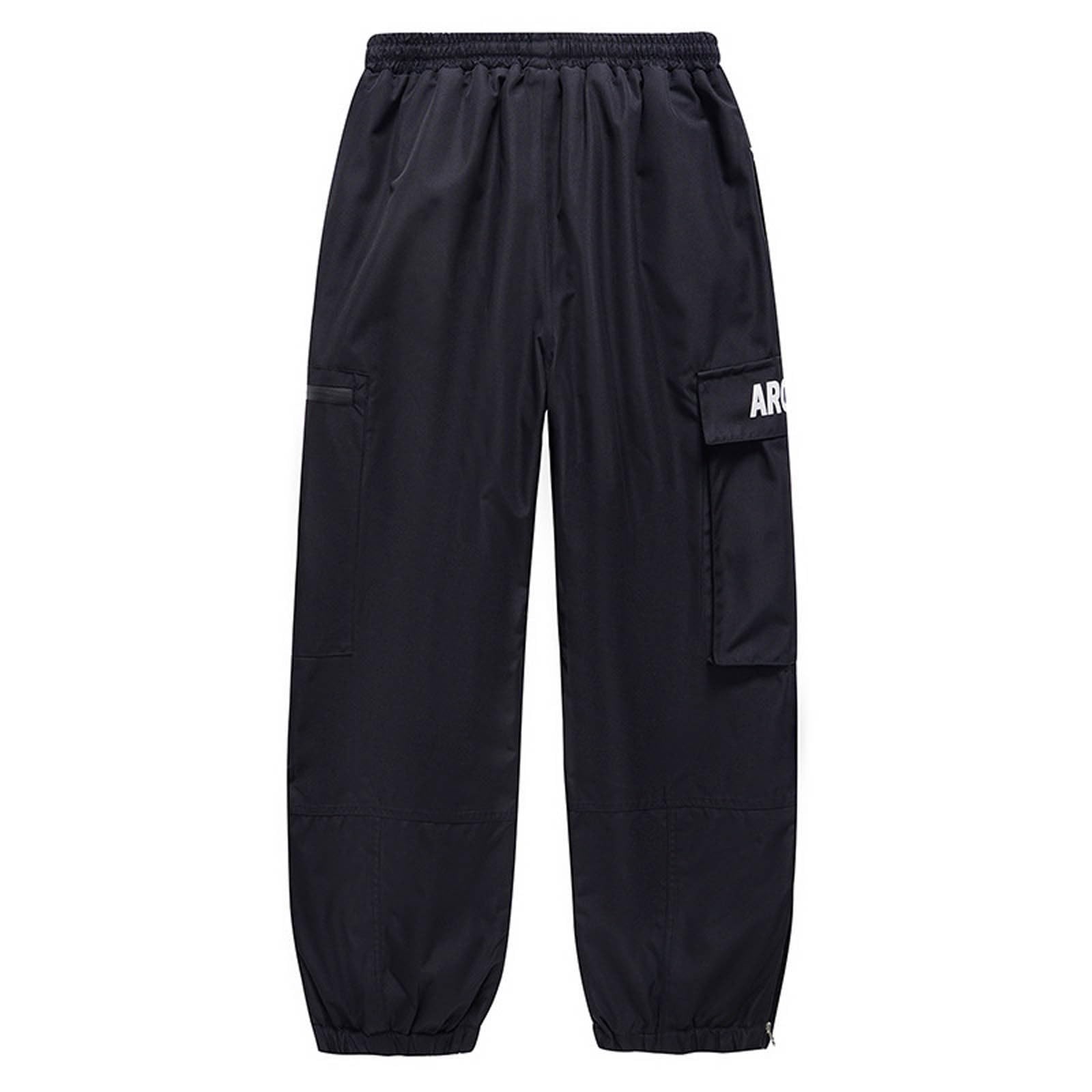 Pantaloni da neve da donna, invernali, impermeabili, con elastico, baggy caldi, da snowboard, a vita alta, per attività all'aria aperta, da allenamento, antivento, da trekking, in tessuto