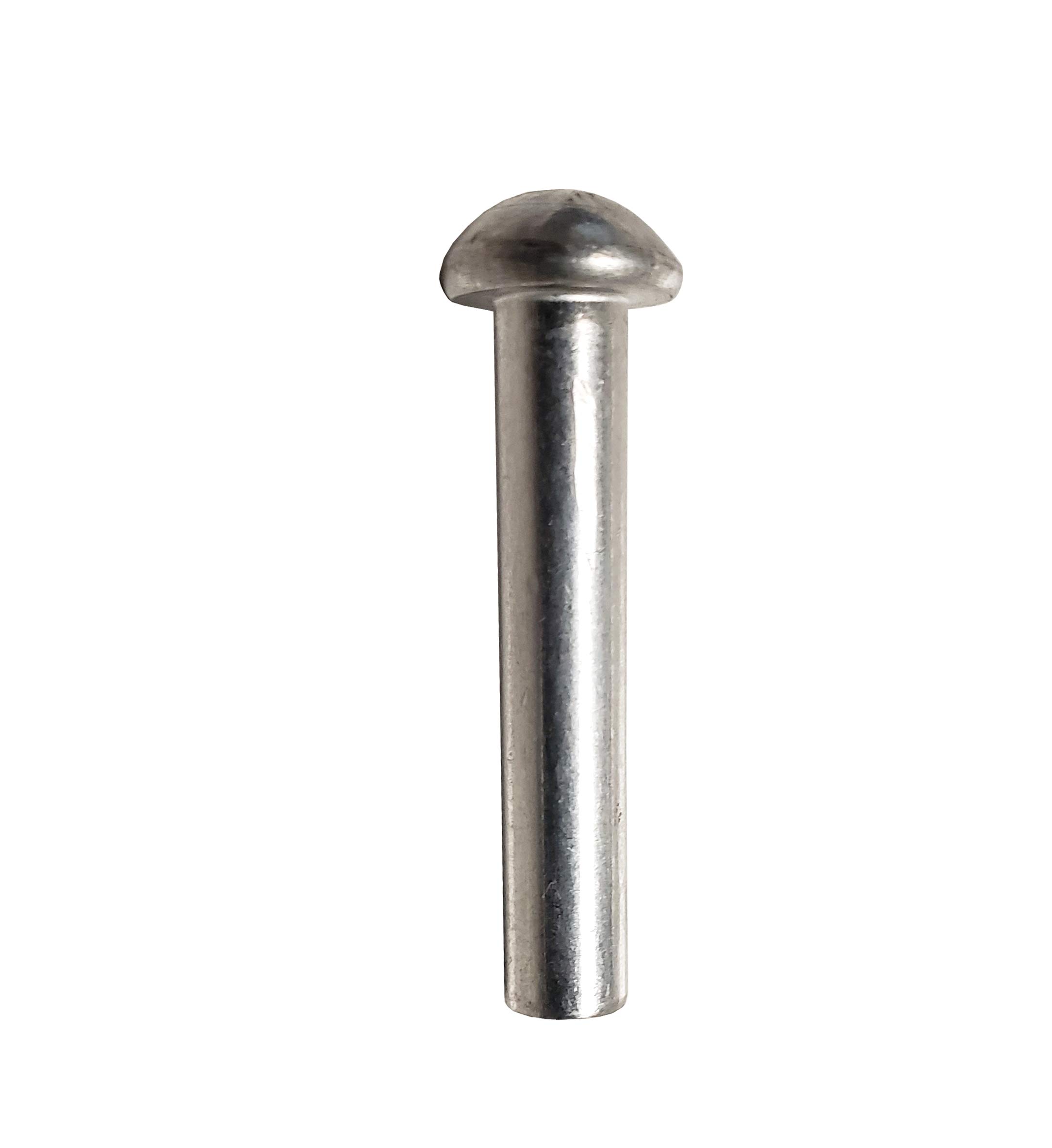 Uxcell 200pcs M3 X 10mm Aluminum Solid Rivets – Half Round Head, Silver Tone