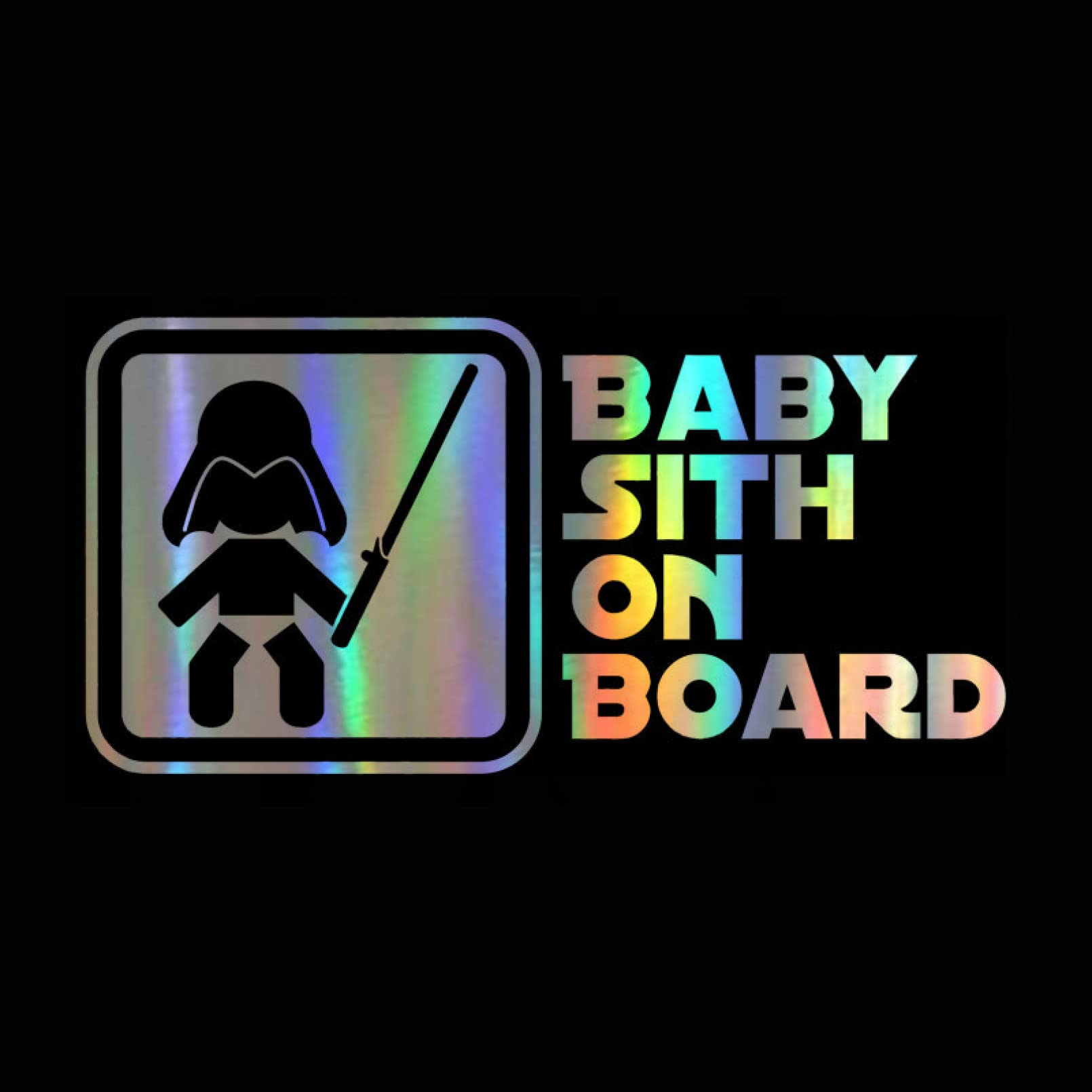 MACMRD Car Stickers Lovely Baby Sith On Board Car Sticker Fashion Pvc Trunk Decorative Accessories Waterproof Stickers