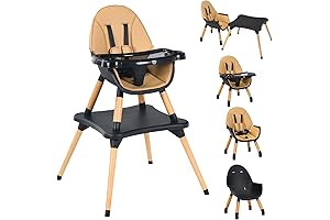 Honey Joy 5-in-1 Convertible High Chair: Multipurpose Feeding Station for Babies and Toddlers