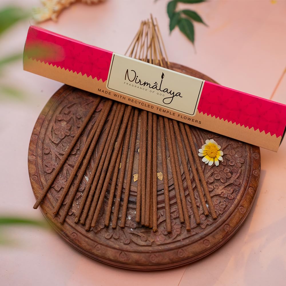 Rose Incense Sticks - 40 Sticks | 100% Natural & Charcoal Free | Air Purifier & Home Fragrance