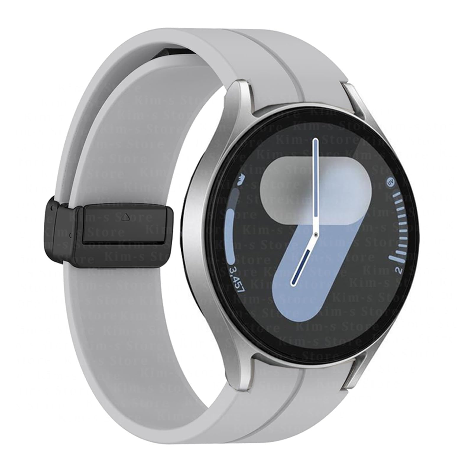 CZKE Bracelet en silicone d'origine pour Samsung Galaxy Watch 6 Cassic 43 mm 47 mm 5Pro 45 mm Watch FE 4 5 6 7 40 44 mm Boucle magnétique Bracelets de montre