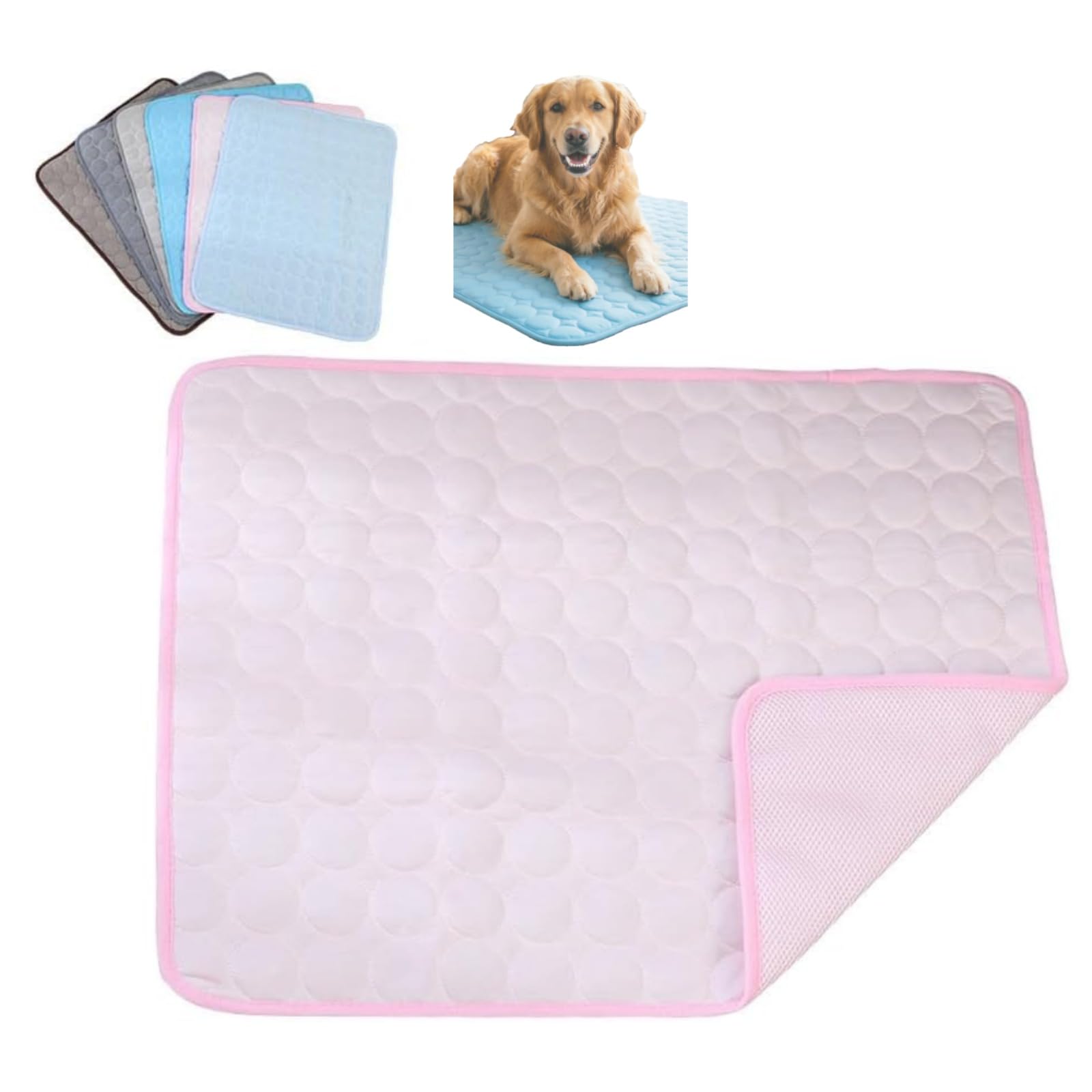 Tapis rafraîchissant pour chien Coolnap rose évacue la chaleur