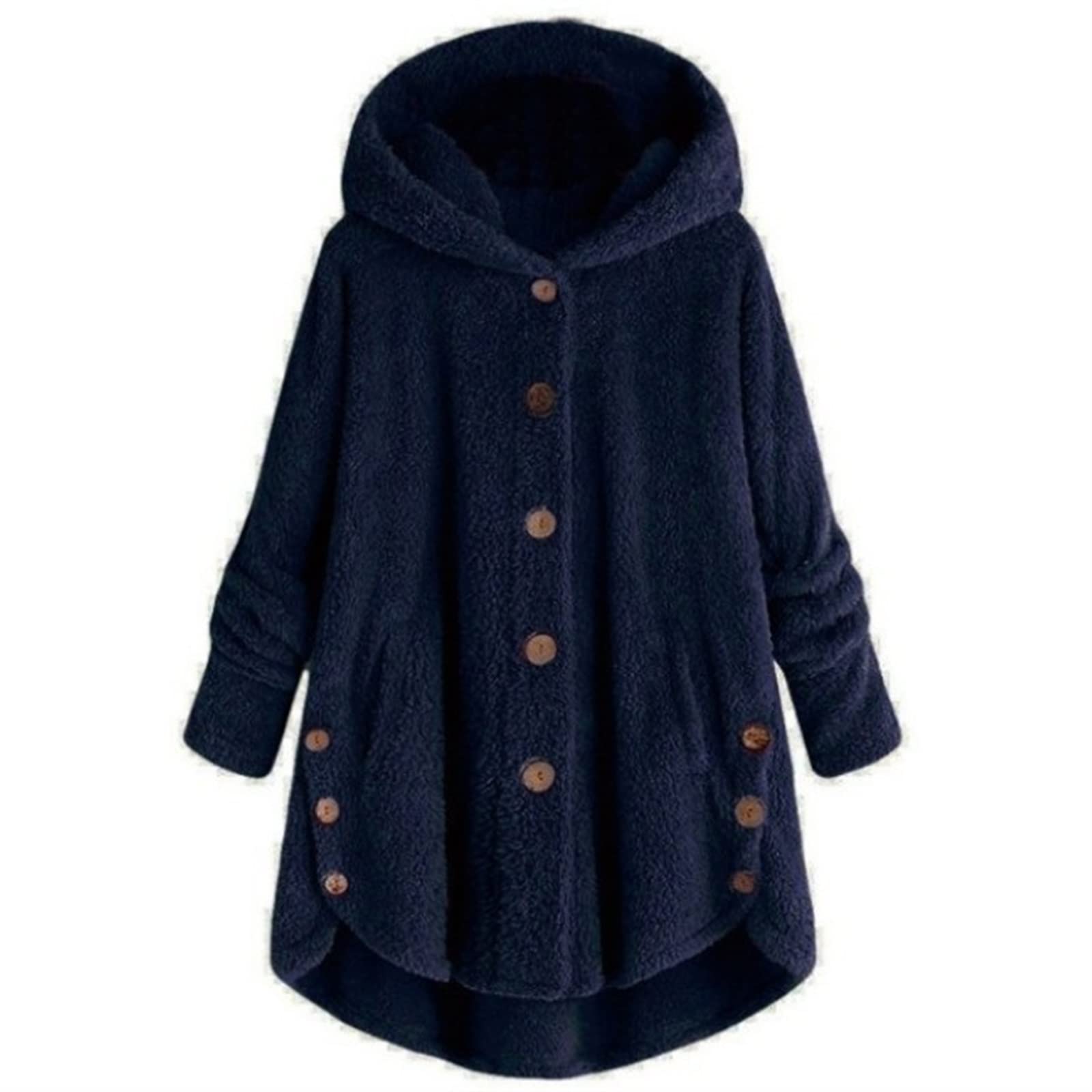 Teddy coat women, teddy fleece jacket women long hooded coat women's jackets autumn plush jacket teddy winter fluffy plush coat teddy coat jacket warm hooded coat large sizes