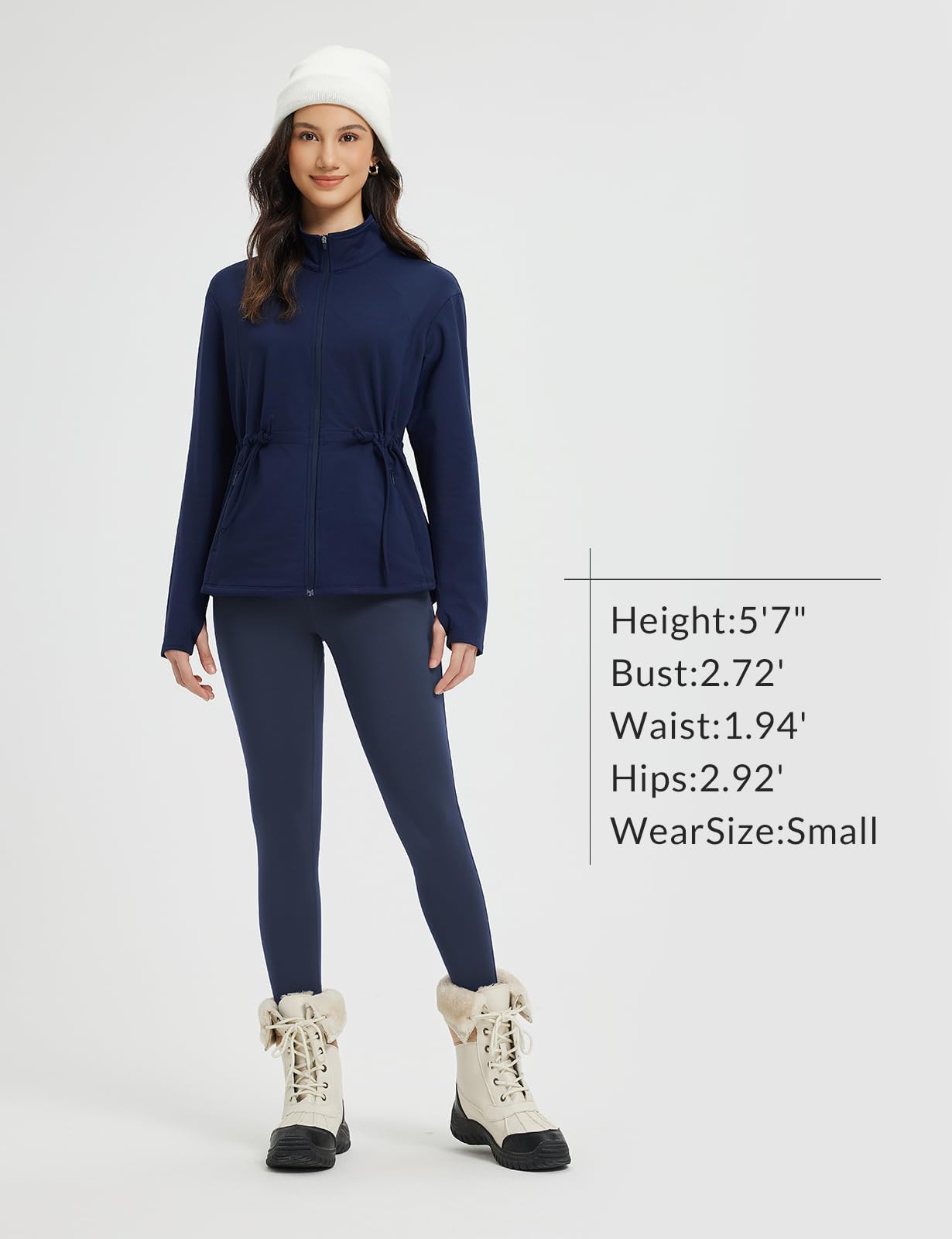 baleaf Legging thermique pour femme - Taille haute - Avec poches - Doublure en polaire - Pantalon de sport - Pour l'extérieur - Slim Fitness