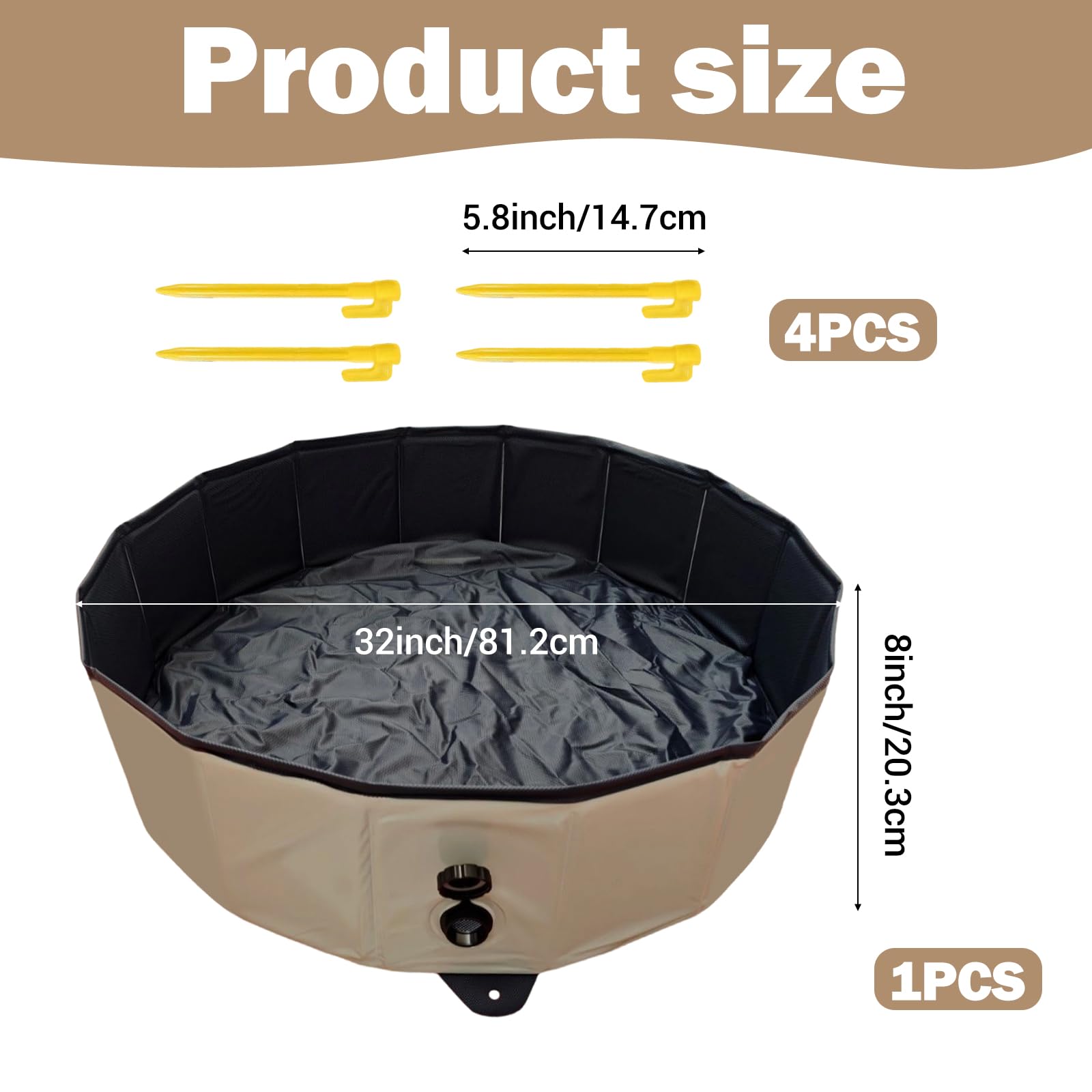 Vasca da bagno per polli, 80 × 20 cm, bagno per la polvere pieghevole per polli e polli, vasca da bagno regolabile con 4 ancore, bagno di sabbia per polli, accessori (grigio)
