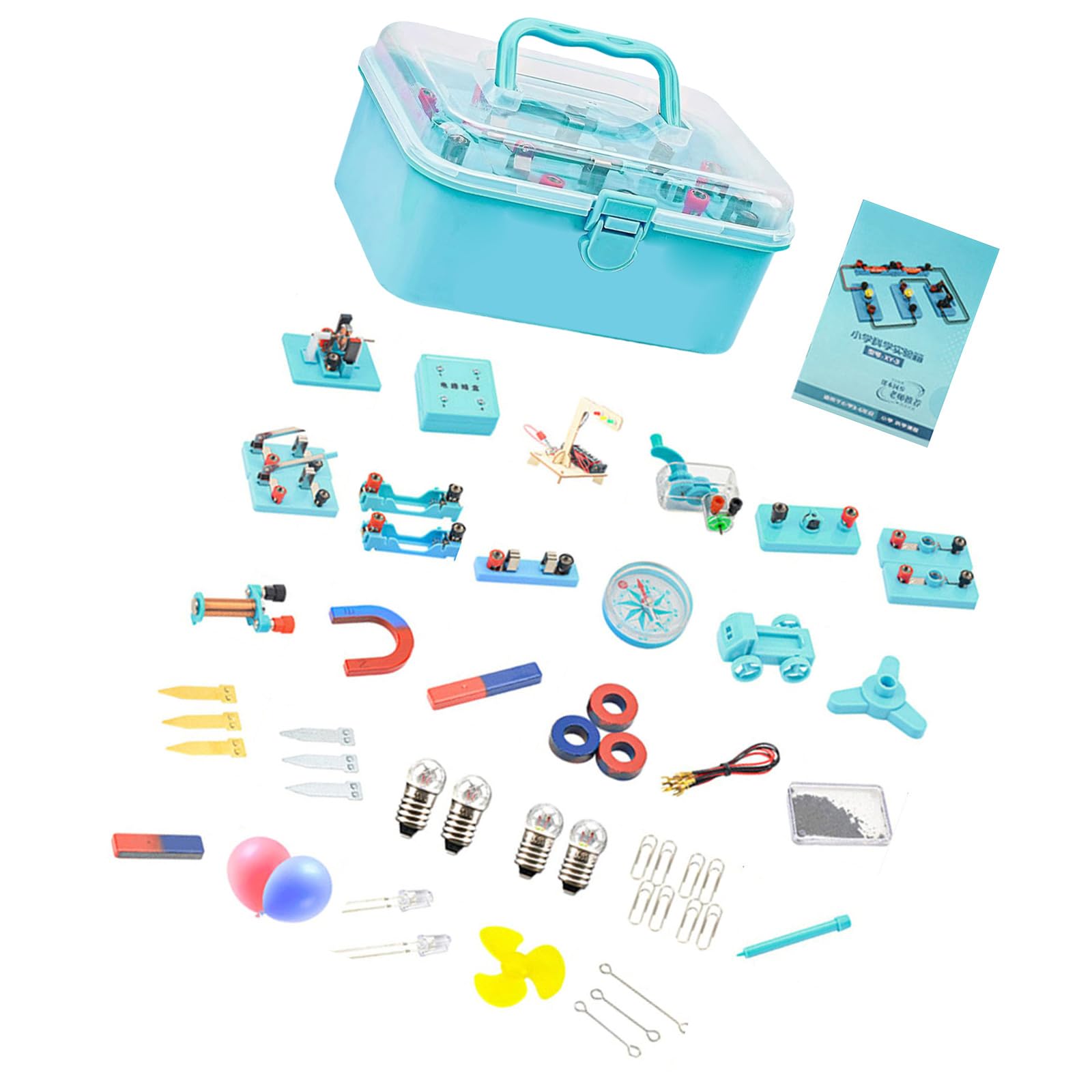 RBRMHM Physics Electricity Experiment Set Hands on Assembly Circuit Experiment Box Physics Teaching Aid for Science Education